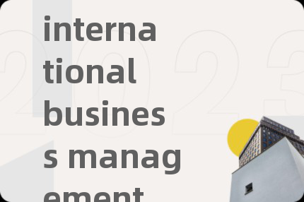 international business management