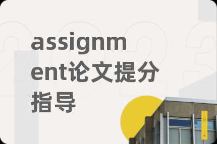assignment論文提分指導(dǎo)