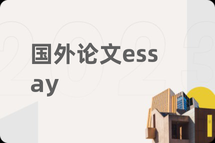 國外論文essay