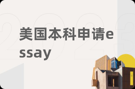美國(guó)本科申請(qǐng)essay